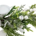 thumbnail image 7 of Northlight Mixed Foliage and Jingle Bell Christmas Pillar Candle Holder - 29", 7 of 7