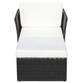 thumbnail image 4 of vidaXL Garden Chair with Stool Poly Rattan Black, 4 of 5