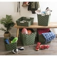 thumbnail image 6 of Nylon Bin Basketweave Olive Trapezoid 13x15x5 Set/2, 6 of 7