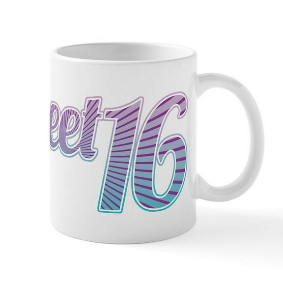 CafePress - Sweet 16 Mug - 11 oz Ceramic Mug - Novelty Coffee Tea Cup