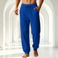 thumbnail image 5 of Men's Baggy Sweatpants Wide Leg Drawstring Sweat Pants, Casual Lounge Joggers with Pockets Slacks 3XL, 5 of 5