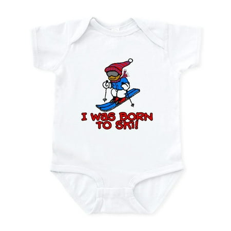 

CafePress - Born To Ski Jacob Infant Creeper - Baby Light Bodysuit Size Newborn - 24 Months