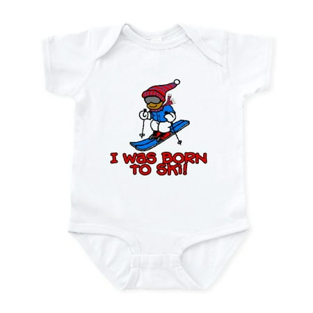 

CafePress - Born To Ski Jacob Infant Creeper - Baby Light Bodysuit Size Newborn - 24 Months