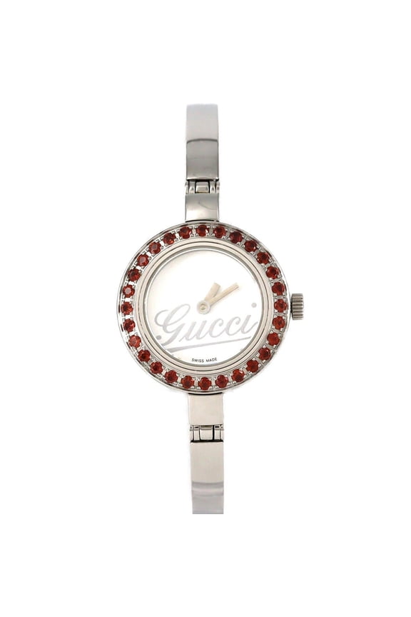 Pre-Owned Gucci 105 Garnet YA105534 SS Quartz Watch