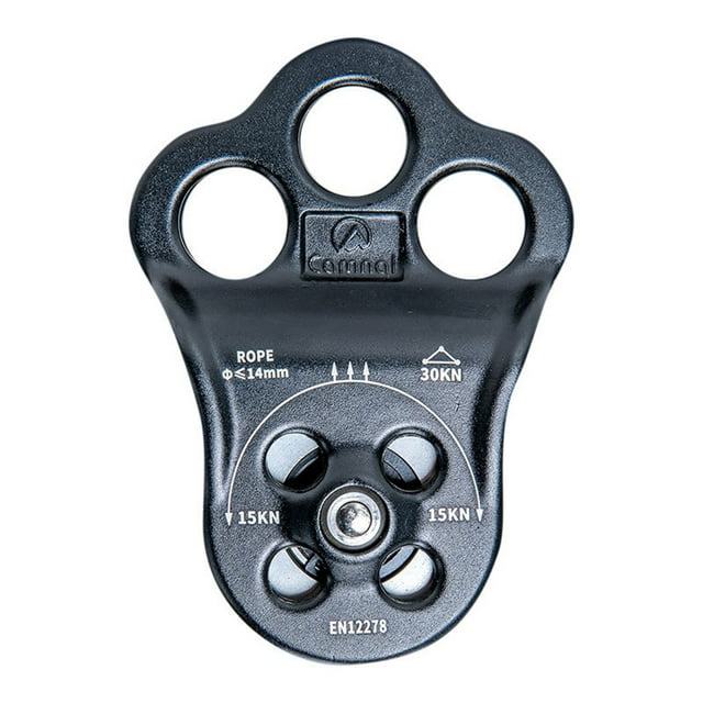 Polea de Cable profesional Naiovety suave cuesta abajo para escalar negro