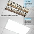 thumbnail image 3 of 3 Pack Dog Paw Fluorescent Light Covers for Ceiling Lights Farmhouse Wood Grain Vintage Brown Board Magnetic Ceiling Light Covers Overhead Light Filters for Office Classroom Home, 3 of 9
