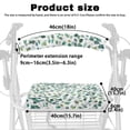 thumbnail image 6 of HELLHERO Removable Rollator Seat Back Cover Rollator Walker Seat Covers Fresh Green Leaf Theme for The Elderly Stain Proof Easy Fit, 6 of 7