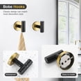 thumbnail image 4 of Juego de accesorios de baño TQKAG negro y dorado de 6 piezas de acero inoxidable, 4 of 8
