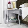 thumbnail image 2 of SAFAVIEH Alaia Modern Glam One Drawer Night Stand, Grey, 2 of 14