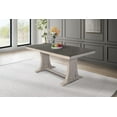 thumbnail image 3 of Home Design Rahma 7-Piece Dining Set, Warm Gray/Taupe, Rectangular Table with Decorative Back Cushioned Chairs, Classic Style, 3 of 5