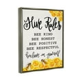 thumbnail image 3 of Stupell Industries Hive Rules Bee Phrase Animals & Insects Painting Gray Floater Framed Art Print Wall Art, 17 x 21, 3 of 9