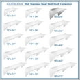 thumbnail image 7 of GRIDMANN 18" x 24" NSF Stainless Steel Kitchen Wall Mount Shelf w/ Backsplash, 7 of 7