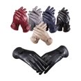 thumbnail image 2 of BadPiggies Winter PU Leather Gloves for Women, Waterproof Driving Dress Gloves with Fleece Lined Thermal Warm (Gray), 2 of 6