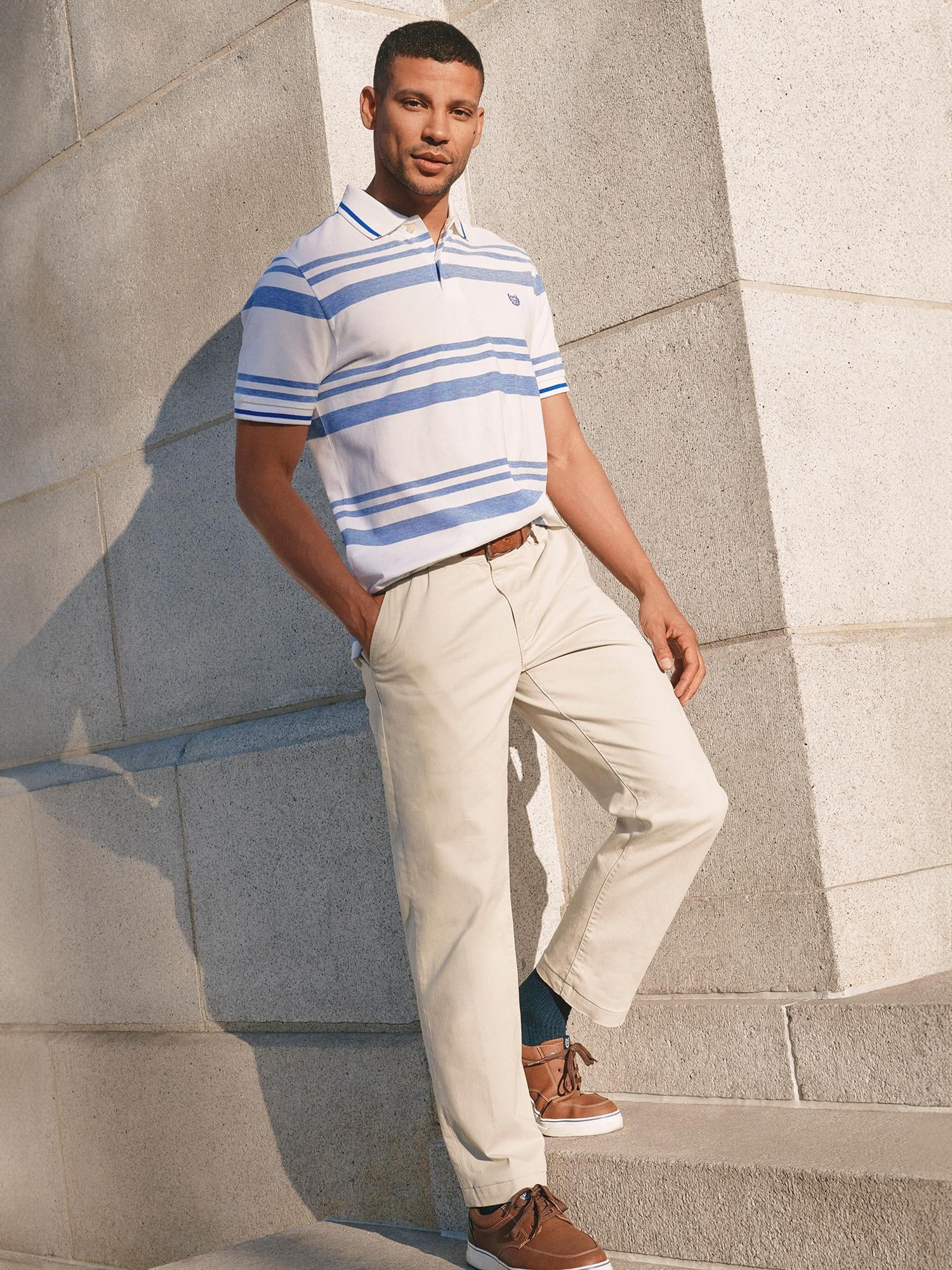 Chaps Men's & Big Men's Birdseye Polo Shirt with Short Sleeves, Sizes S-2XL