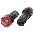 thumbnail image 2 of Unique Bargains Panneau Mount Ac / Dc 110V Rouge LED Avertisseur Sonore Voyant Lumineux Lampe 2Pcs, 2 of 5