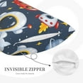 thumbnail image 3 of Gaeub Astronaut And Space Printed Pillow Case, Comfort Soft Hidden Zipper, Suitable for Sofa, Bedroom-14"x20", 3 of 6