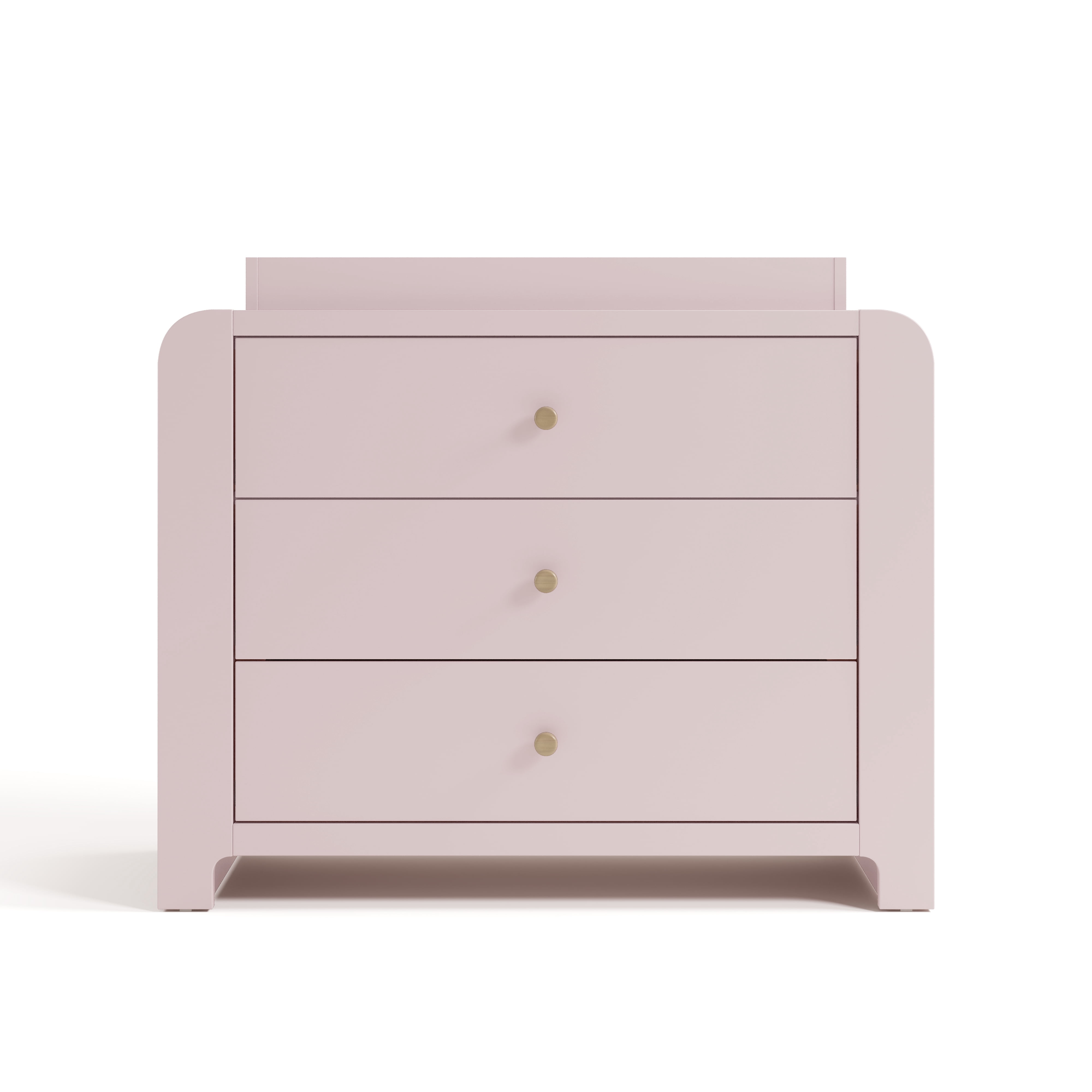 Graco Read-with-Me 3 Drawer Chest with Bookshelves and Removable Changing Topper, Blush with Driftwood