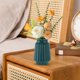 thumbnail image 4 of Plastic Glazed-Look Decorative Vase | Imitation Ceramic Finish | Navy White Orange | Modern Home Accent | Living Room TV Cabinet Shelf Decor | 12.3x6x5.8cm | Durable Flower Pot | For Fresh & Dried, 4 of 6