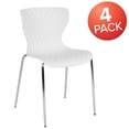 thumbnail image 4 of 4 Pk. Lowell Contemporary Design White Plastic Stack Chair, 4 of 9