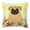 MultiColor, variant on Easter Eggs Pug Brown Fabric Decorative Pillow