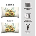 thumbnail image 3 of Sunflower Lumbar Pillow Covers Set of 2 Spring Summer Floral Rectangle Throw Pillow Covers 12x20 Flower Decorative Waist Pillowcase for Farmhouse Couch Outdoor, 3 of 4