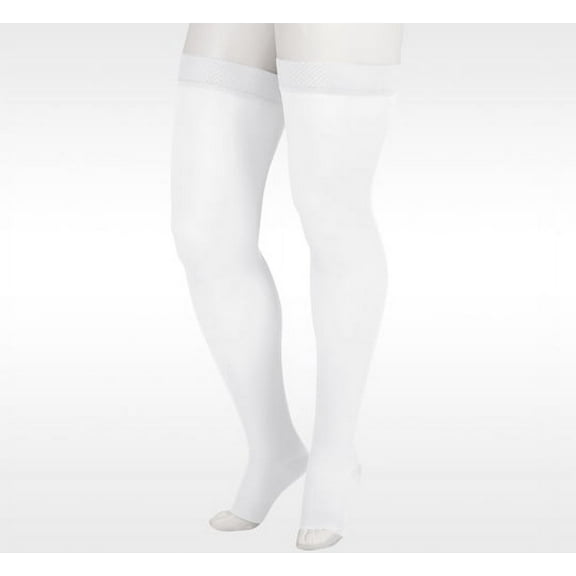 Juzo Soft 15-20 mmHg, Soft, Thigh, OT, Short, Silicone, White