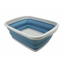 SAMMART 10L (2.6 Gallons) Collapsible Tub - Foldable Dish Tub - Portable Washing Basin - Space Saving Plastic Washtub