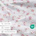 thumbnail image 4 of 100% Cotton Flannel Bed Sheets Set for King Size Bedding in Rose Bunch Pink by Comfort Canopy, 4 of 15