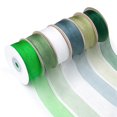 thumbnail image 1 of Cinta decorativa Mlurcu de organza transparente, 1 pulgada, 137 m, 6 rollos, 1 of 7