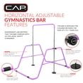 thumbnail image 3 of CAP Adjustable Height Horizontal Gymnastics Bar for Kids, Purple, 3 of 9