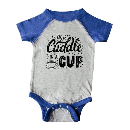 

Inktastic It s a Cuddle in a Cup with Stars and Mug Gift Baby Boy or Baby Girl Bodysuit