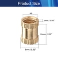 thumbnail image 2 of Wekity Écrous Moletés Filetage Femelle M6x10mm, 100 Pcs OD Laiton Fileté Insert Écrous d'Injection Joint Soudé Hydraulique Kit Assortiment pour Impression 3D Moulage par Injection-0621, 2 of 5