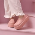 thumbnail image 4 of Women Fuzz Lined Clogs Cushion Platform Lightweight Winter House Shoes Slip-on Closed-back Bedroom Slippers for Indoor Outdoor, 4 of 15