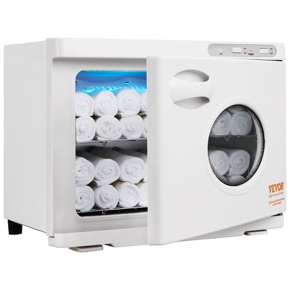 23L Large Capacity Hot Towel Warmer with See Through Window 2 Stainless Steel Racks Holds 50 to 60 Towels 2 in 1 All Round Heating for Facial Spa Massage Salon