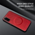 thumbnail image 2 of Allytechgroup Magnetic for Samsung Galaxy S20 Case, Compatible with MagSafe Support Magnetic Car Phone Mount PU Leather Slim Phone Case for Women Men for Samsung Galaxy S20, Winered, 2 of 10