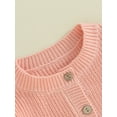 thumbnail image 5 of Bagilaanoe Newborn Baby Girl Knit Cardigan Long Sleeve Sweater Knitwear Coat 3M 6M 12M 18M Infant Fall Casual Tops Outwear, 5 of 8