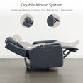 thumbnail image 4 of ReNest Dual Motor Power Recliner with 165° Lay-Flat, Top-Grain Leather, X-Stitch Detailing, USB and Type-C Charging,Navy, 4 of 23