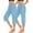 Sky Blue, variant on Jesvior Women'S 2Pc Elastic Waist Cropped Pants Casual Stretchy Loose Pockets Trousers for Spring Summer Lounge