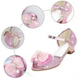 thumbnail image 4 of Gubotare Girls Heels Girls Dress Shoes Kids Toddler Heels Pumps Flower Girl Mary Jane School Wedding Party Princess Shoes (Pink,1.5), 4 of 7