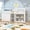 White, variant on Joywind Twin Loft Bed with LED Lights, Kids Loft Beds with Storage Cabinet and Play Space,Gray
