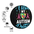 thumbnail image 4 of Honeii I Love My Autism Print Tire Covers, Waterproof Anti-UV Sun Snow Rain Tire Covers for Trailers, RV, Camper, SUV, Truck-16 inch, 4 of 6