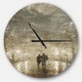 thumbnail image 1 of DesignArt Couple Walking in Night Lights Large Wall Clock, 1 of 2