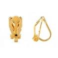 thumbnail image 2 of Brass Clip-on Earring Findings for Ears Golden about 6mm wide 13mm long 8mm thick, 2 of 5