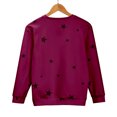 thumbnail image 5 of Bovemsi Womens Sweatshirts Women's Sports Shirt With Star Pattern Pullover Round Neck Long Sleeved Autumn Top Fall Fashion Outfits 2025 Clothes, 5 of 9