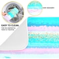 thumbnail image 2 of Turquoise Stripe Dish Drying Mat for Kitchen Countertop 16x18 Rectangle Teal Aqua Small Drying Mat Reusable Quick Dry Dish Sink Absorbent Mats Dishwasher Easy Clean Decorative Home Decor Essentials, 2 of 7