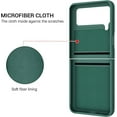 thumbnail image 3 of Z Flip 4 Case, Galaxy Z Flip 4 Case, Slim Fit Ring Holder Liquid Silicone Soft Gel Rubber Bumper Shockproof Women Men Girls Boys Case for Samsung Galaxy Z Flip 4 5G 6.7" 2022-Military Green, 3 of 15