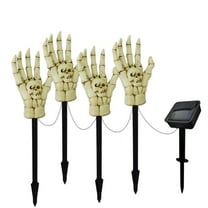 Lwlmwt Halloween Decorations Outdoor,Halloween LED Luminous Ghost Hand Solar Skeleton Hand Ground Lamp Garden Mood Decoration Props,Fall Decor