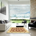 thumbnail image 6 of Ahgly Company Indoor Rectangle Abstract Mustard Yellow Oriental Area Rugs, 5' x 7', 6 of 6