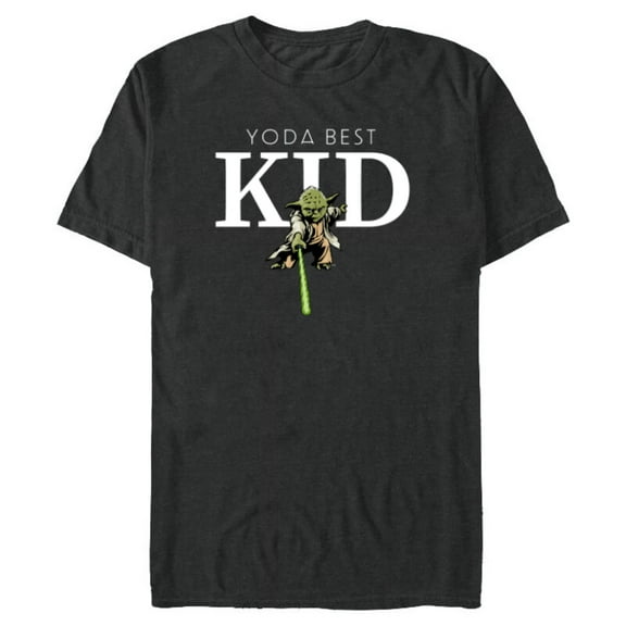 Star Wars Yoda Best Kid Lightsaber Gift for Family- Short Sleeve Blended T-Shirt for Adults - Customized-Dark Heather