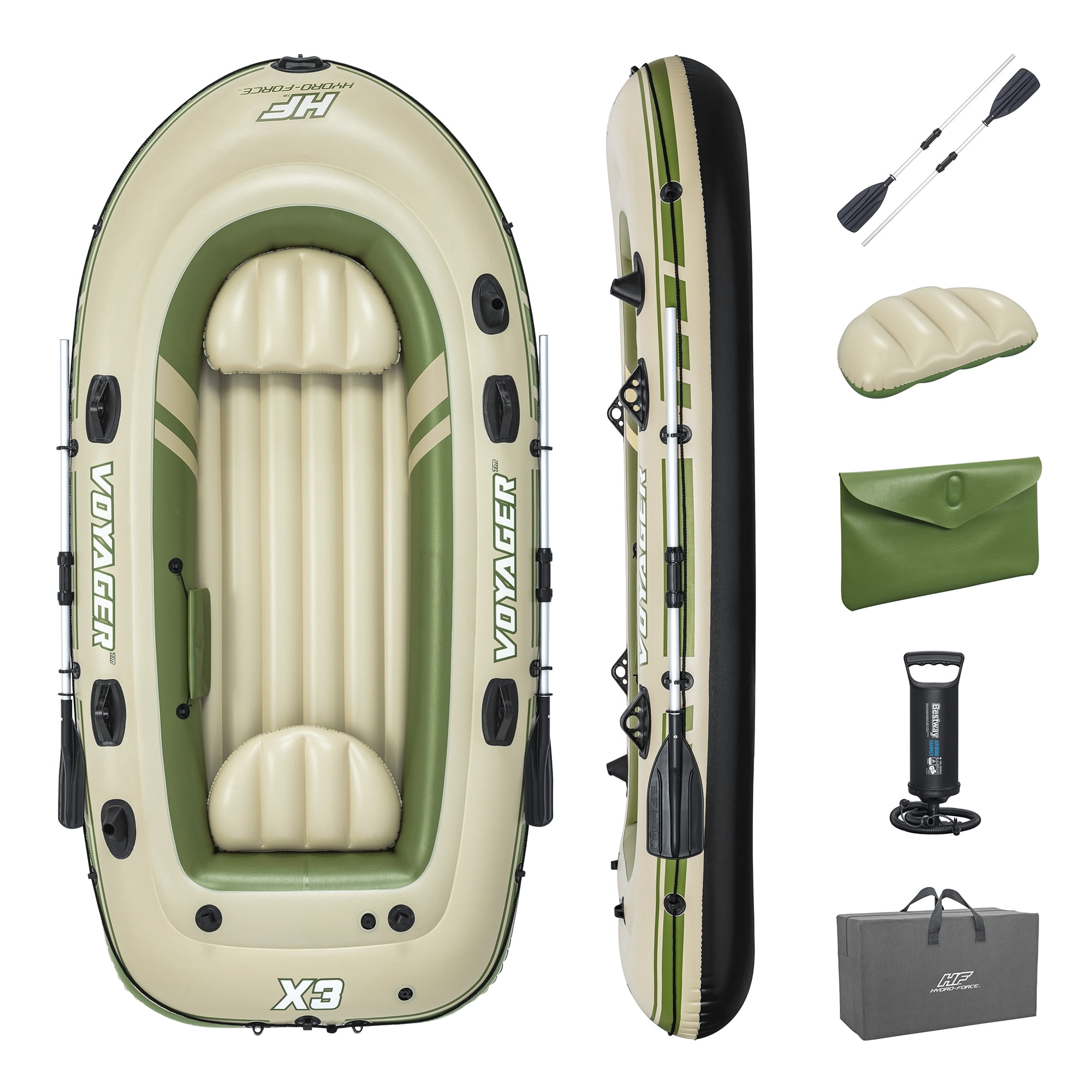 Hydro-Force Voyager X3 Inflatable Raft Set 9'8"